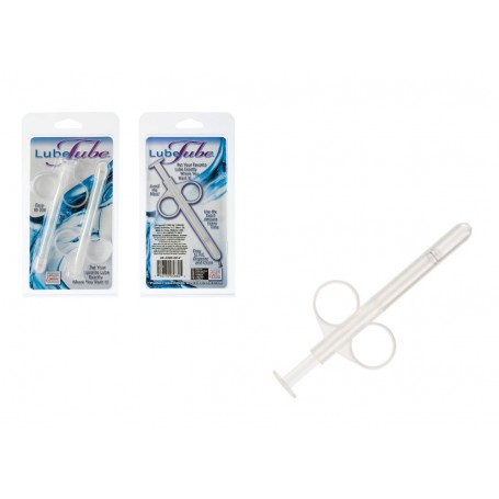 Syringe to inject lubricant vaginal shower