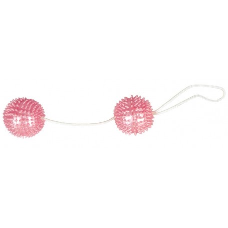 Palline vaginali anali con crestine stimolanti pink ball