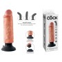 Realistic vibrator KING COCK 6 vibrating with suction cup