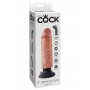 Realistic vibrator KING COCK 6 vibrating with suction cup