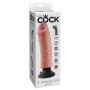 Realistic vibrator KING COCK 8 vibrating with clear suction cup
