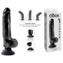 Realistic Vibrator KING COCK 9 vibrating with suction cup whit Balls bLack