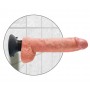 Realistic Vibrator KING COCK 7 vibrating with whit suction cup Balls clear