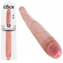 Realistic double king cock 16 tapered double dildo flesh