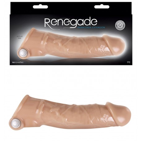 Phallic Extension Sheath for realistic penis Flesh with vibration