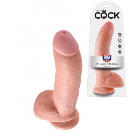 Do it realistic dildo with suction cup king cock 9 with balls flesh