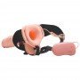 Vibrator Phallus Vibrating Dildo Wearable Strap on Cable With Real Rapture 8 Flesh Testicles
