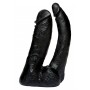 Fallo dildo realistico doppio strap on indossabile vac-u-look black