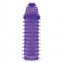 Wearable phallic sheath for penis extension stretchy extension purple