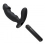 Vibratore doppio dildo realistico con stimolatore clitoride in silicone nero