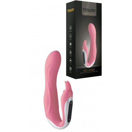 Double rabbit vibrator with neo vibe clitoral stimulator