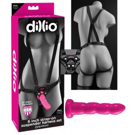 Wearable Dildo Anal Vaginal Harness Strap On dillio Harnes Pink