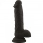 Fallo realistico nero dildo vaginale in silicone con ventosa Rod Large Black
