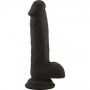 Make it realistic black silicone vaginal dildo with suction cup Rod Large Black