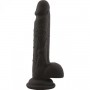 Make it realistic black silicone vaginal dildo with suction cup Rod Slim Black 7.5