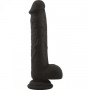 Make it realistic black silicone vaginal dildo with suction cup Brush Black real