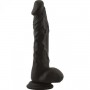 Make it realistic black silicone vaginal dildo with suction cup safe long stocky real Black