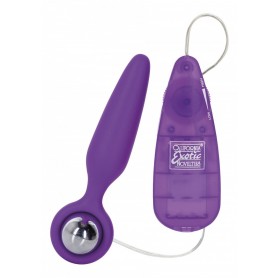 Vibrator Plug Phallus with Vibration butt Booty Call Booty Glider Purple