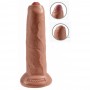 Realistic vaginal phallus dildo with suction cup king cock uncut cock 6 flesh