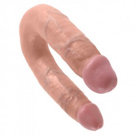 Do it double vaginal anal dildo realistic king cock flesh shaped medium flesh