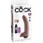 Make it realistic vaginal squirting dildo king cock 9 with brown testicles
