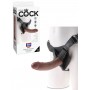 Make it realistic wearable strap on anal vaginal dildo king cock herness 8 brown