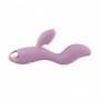 Double Vaginal Silicone Vibrator Vibrator Vibrating Dildo with Clitoral Stimulator