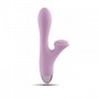 Double Vaginal Silicone Vibrator with Clitoral Stimulator Vibrating Dildo Design