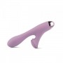 Double Vaginal Silicone Vibrator with Clitoral Stimulator Vibrating Dildo Design