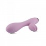 Double Vaginal Silicone Vibrator with Clitoral Stimulator Vibrating Dildo Design