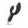 Vibratore realistico doppio nero dildo fallo vibrante vagiinale  per punto G in silicone