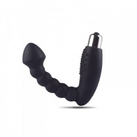Anal Vibrator for Men Black Silicone Prostate Vibrating Dildo