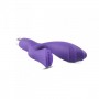 Double vaginal vibrator and clitoral stimulator in silicone way vers plus