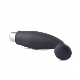 Black Silicone Vibrator Vaginal Stimulator Dildo Phallus Vibrating Mini Finger Fan Stalk