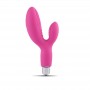 Double vibrator clitoral stimulator phallus vaginal vibrating silicone bold plus