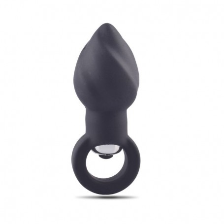 Anal Vibrating Plug Phalluses Silicone Vibrating Dildo the butt black helix