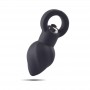 Anal Vibrating Plug Phalluses Silicone Vibrating Dildo the butt black helix