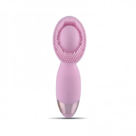 Stimolatore clitoride vibratore vaginale ricaricabile in silicone mini flex pink