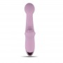 Pink silicone clitoral stimulator double vaginal vibrator