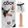 Fallo king cock dildo strap on indossabile realistico pene finto uncut cock 7 flesh