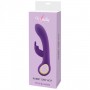 Vibrator rabbit vaginal stimulator double clitoris waterproof rechargeable purple