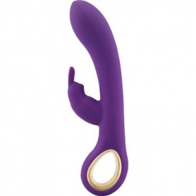 Vibrator rabbit vaginal stimulator double clitoris waterproof rechargeable purple