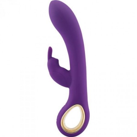 Vibrator rabbit vaginal stimulator double clitoris waterproof rechargeable purple