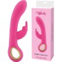 Double Vaginal Stimulator for Clittoris Purple Rechargeable Silicone Rabbit Vibrator