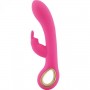 Double Vaginal Stimulator for Clittoris Purple Rechargeable Silicone Rabbit Vibrator