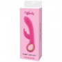 Double Vaginal Stimulator for Clittoris Purple Rechargeable Silicone Rabbit Vibrator