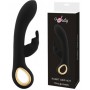 Rabbit Black Double Vibrating Dildo with Stimulator Clitoris Woman Sex Toys