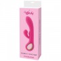 Vaginal Vibrator Rabbit Dildo Double Vibrating Pink Silicone Clitoral Stimulator