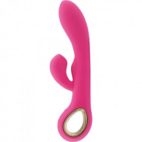 Vaginal Vibrator Rabbit Dildo Double Vibrating Pink Silicone Clitoral Stimulator