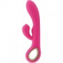 Vibratore vaginale rabbit dildo doppio vibrante stimolatore clitoride in silicone rosa